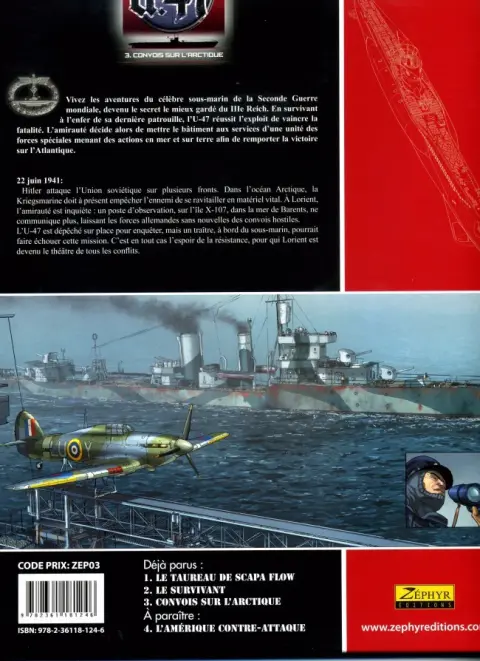 Verso de l'album U.47 Tome 3 Le convoi de l'Arctique