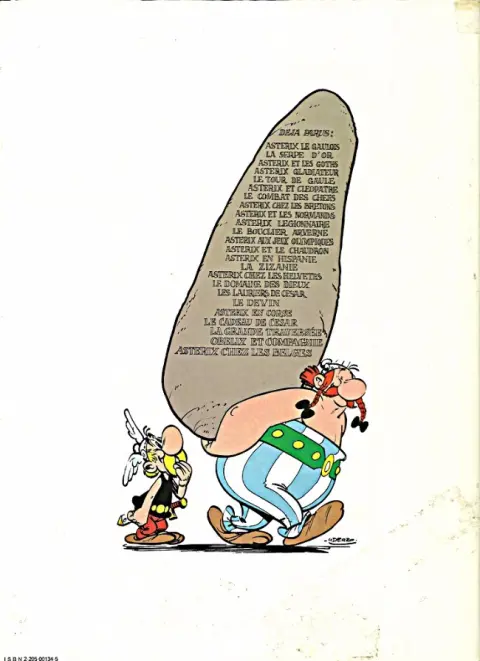 Verso de l'album Astérix Tome 4 Astérix gladiateur