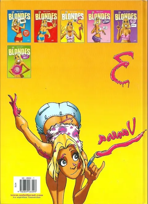 Verso de l'album Les Blondes Tome 3