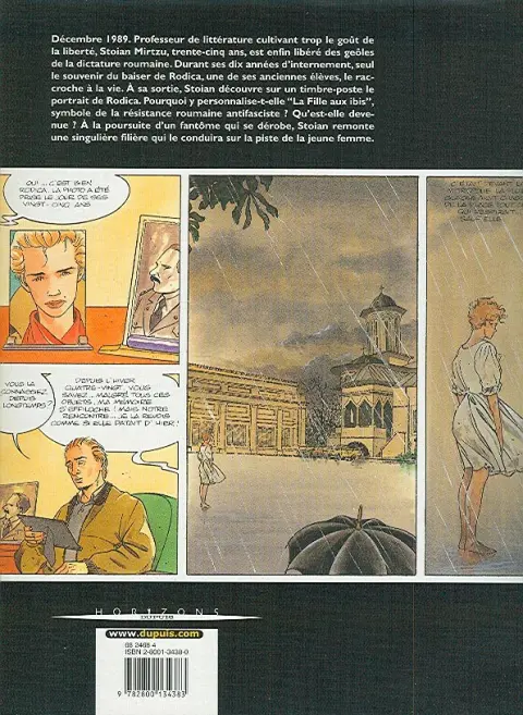 Verso de l'album La Fille aux ibis