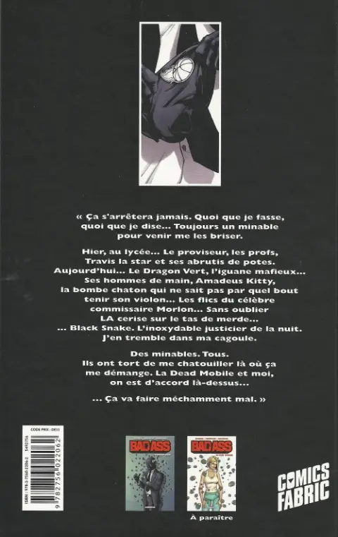 Verso de l'album Bad Ass Tome 1 Dead End