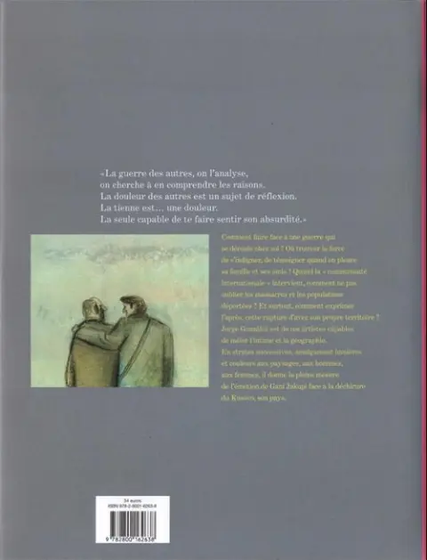 Verso de l'album Retour au Kosovo