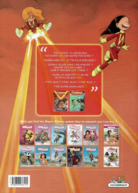 Verso de l'album Les Super Sisters Tome 2 Super sisters contre super clones