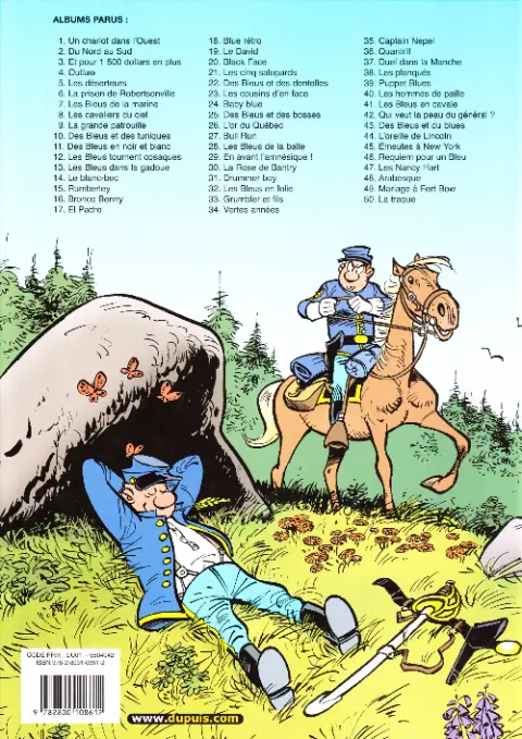Verso de l'album Les Tuniques Bleues Tome 4 Outlaw