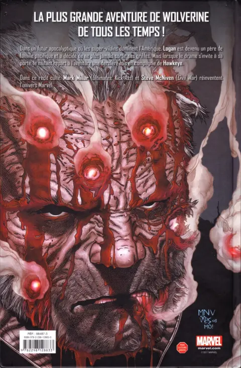 Verso de l'album Wolverine - Old Man Logan