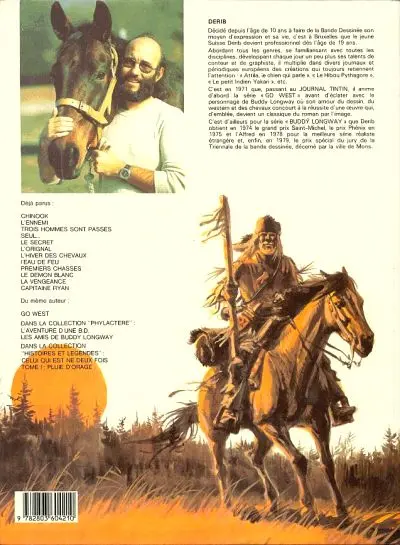 Verso de l'album Buddy Longway Tome 12 Capitaine Ryan