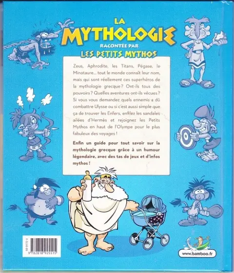 Verso de l'album Les Petits Mythos La mythologie racontée par les petits mythos