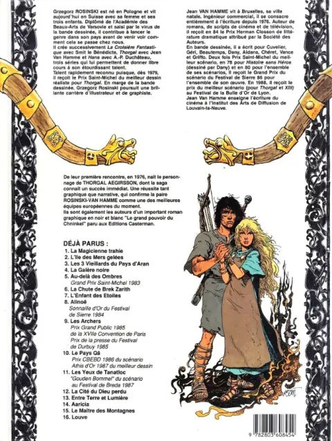 Verso de l'album Thorgal Tome 16 Louve