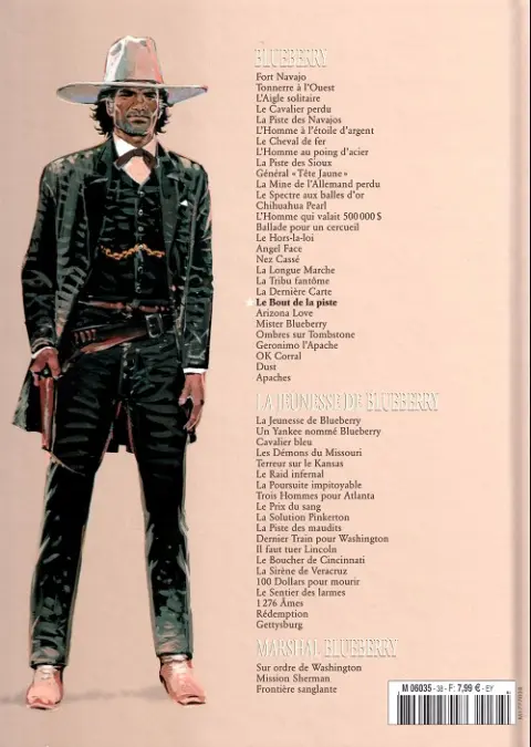 Verso de l'album Blueberry La Collection Tome 22 Le Bout de la piste