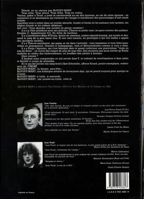 Verso de l'album Bloody Mary