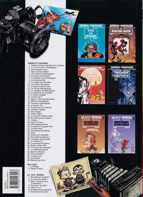 Verso de l'album Spirou et Fantasio Tome 46 Machine qui rêve