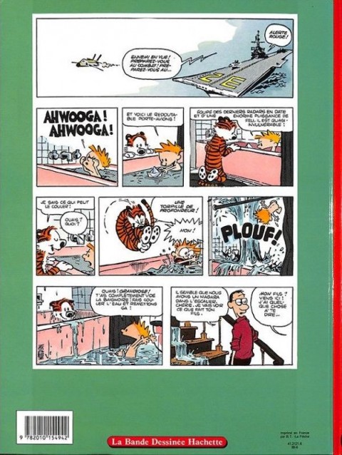 Verso de l'album Calvin et Hobbes Hachette BD Tome 2