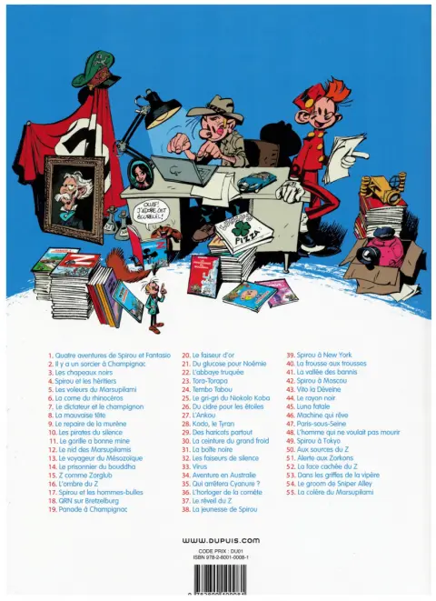 Verso de l'album Spirou et Fantasio Tome 6 La corne de rhinoceros