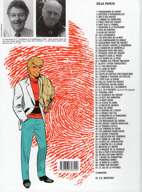 Verso de l'album Ric Hochet Tome 48 Le secret d'Agatha