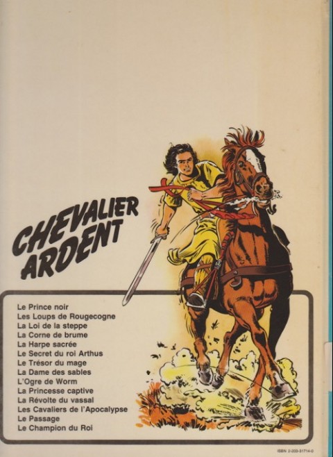 Verso de l'album Chevalier Ardent Tome 14 Le champion du roi