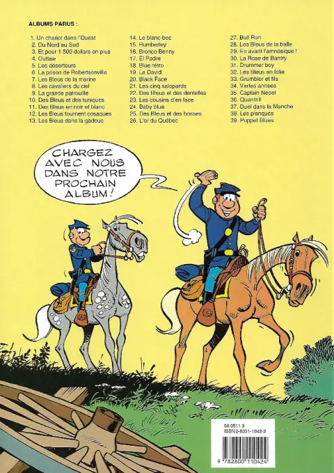 Verso de l'album Les Tuniques Bleues Tome 21 Les Cinq Salopards
