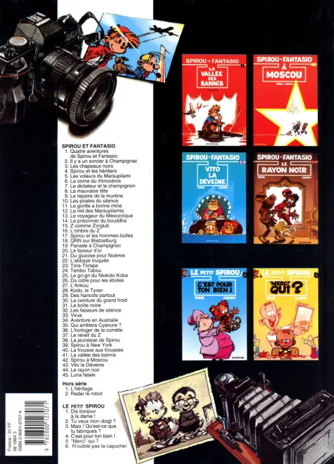 Verso de l'album Spirou et Fantasio Tome 16 L'Ombre du Z
