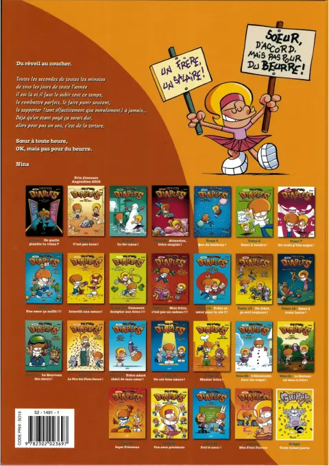 Verso de l'album Les P'tits diables Tome 14 Sœur à toute heure !