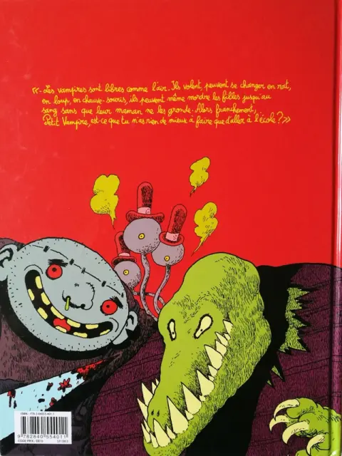 Verso de l'album Petit vampire Tome 1 Petit vampire va à l'école