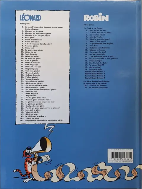 Verso de l'album Léonard Tome 10 La guerre des génies