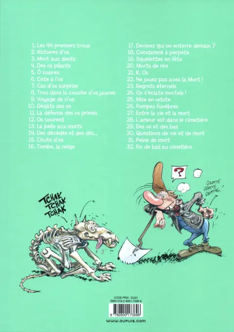 Verso de l'album Pierre Tombal Tome 12 Os Courent
