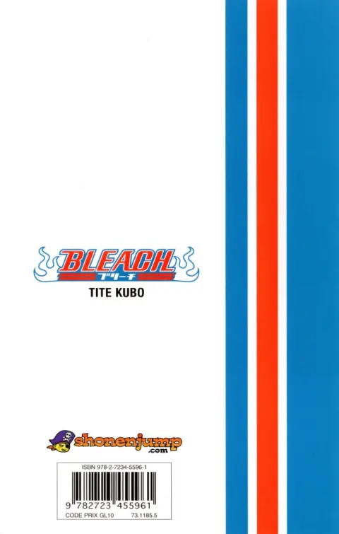 Verso de l'album Bleach Tome 19 The Black Moon Rising