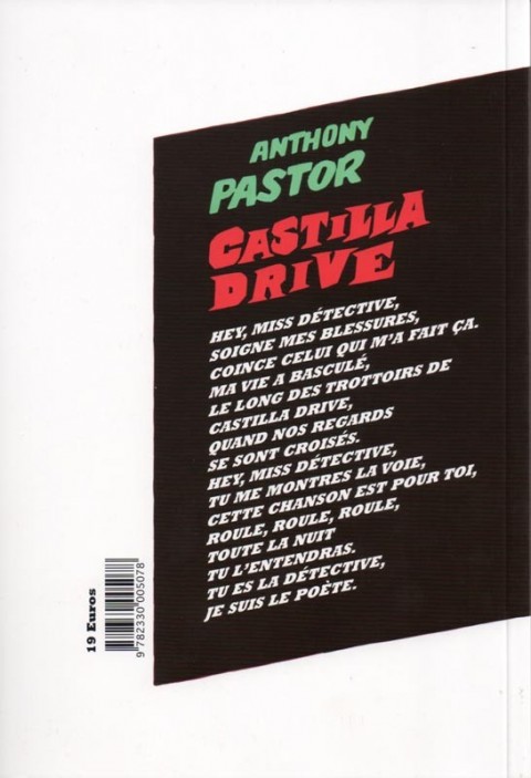 Verso de l'album Castilla Drive