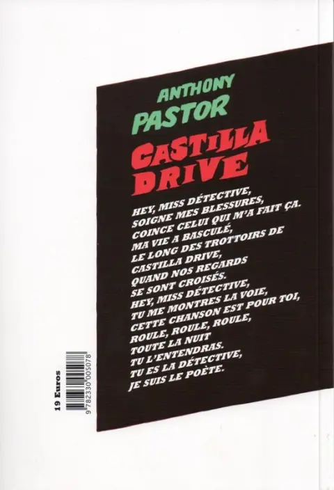 Verso de l'album Castilla Drive