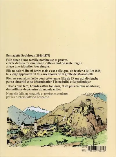 Verso de l'album L'Étrange destin de Bernadette Bernadette de Lourdes