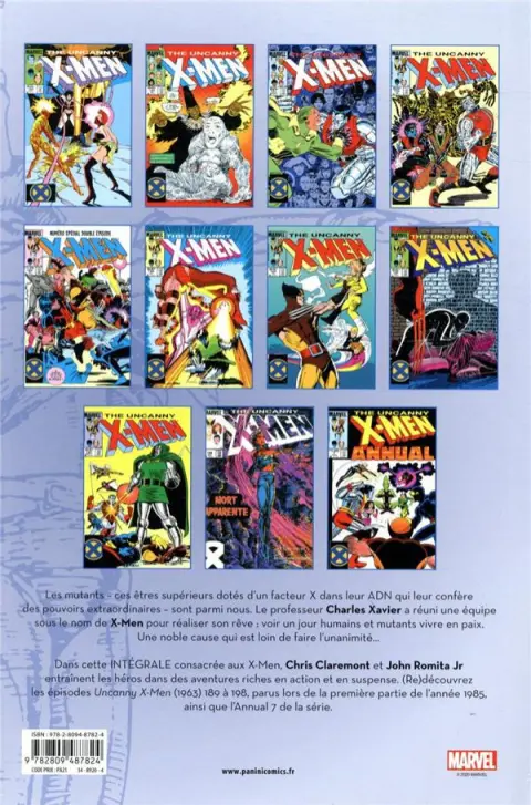 Verso de l'album X-Men L'intégrale Tome 9 1985 (I)