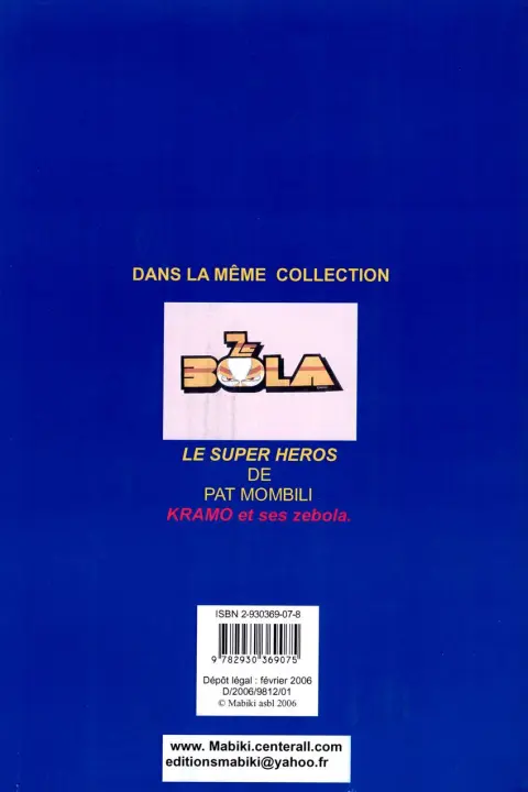 Verso de l'album Zamadrogo fils de Soroba