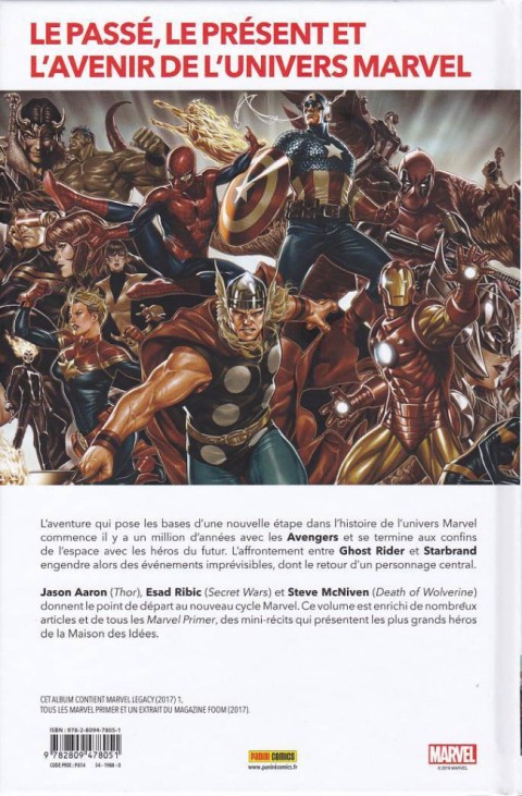 Verso de l'album Marvel Legacy Heritage
