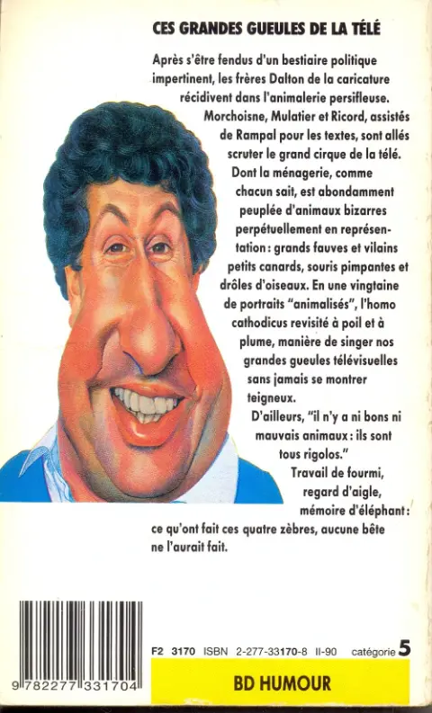 Verso de l'album Les grandes gueules Ces grandes gueules de la télé