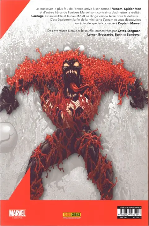 Verso de l'album Absolute Carnage 3/3 Le roi de sang