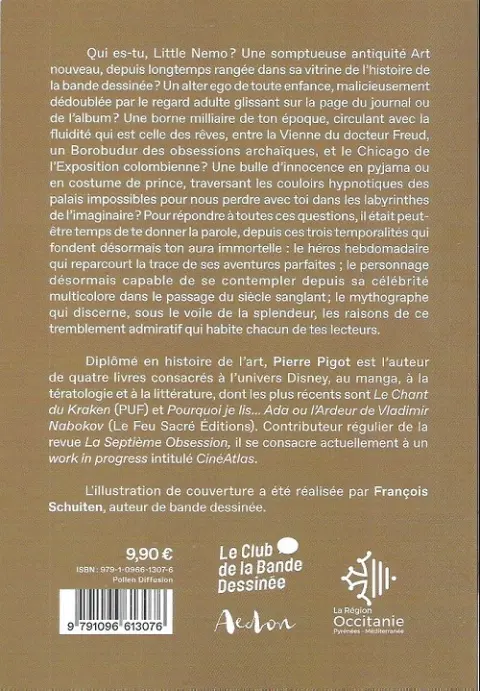 Verso de l'album Autobiographie de Little Nemo