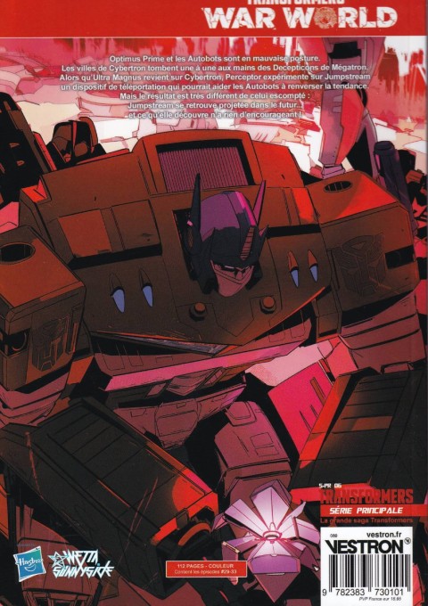 Verso de l'album Transformers Volume 6 War World - Tome 2