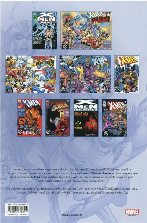 Verso de l'album X-Men L'intégrale Tome 43 1995-1996