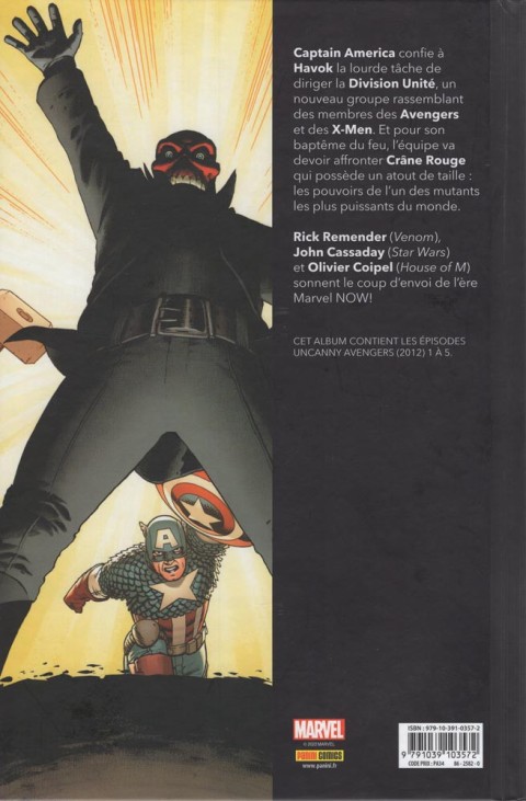 Verso de l'album Marvel Comics - La collection de référence Tome 122 Uncanny Avengers - L'Ombre Rouge