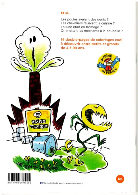 Verso de l'album Cahier de cooloriages 2