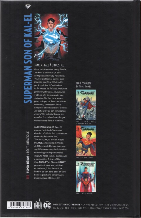 Verso de l'album Superman - Son of Kal-El Tome 3 Face à l'injustice