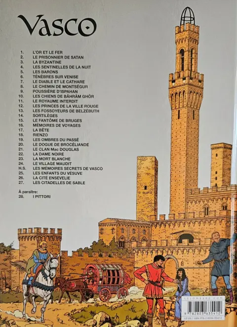 Verso de l'album Vasco Tome 26 La cité ensevelie