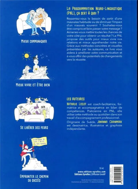 Verso de l'album La PNL en BD ! Améliorez vos relations, libérez-vous de vos peurs et empruntez enfin le chemin du succès