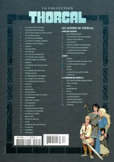 Verso de l'album Thorgal - La collection Tome 4 Crow