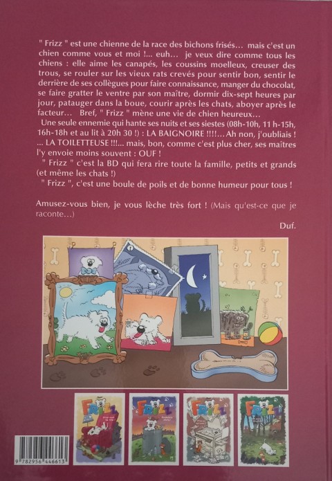 Verso de l'album Frizz Tome 4 Tout pour ma truffe !