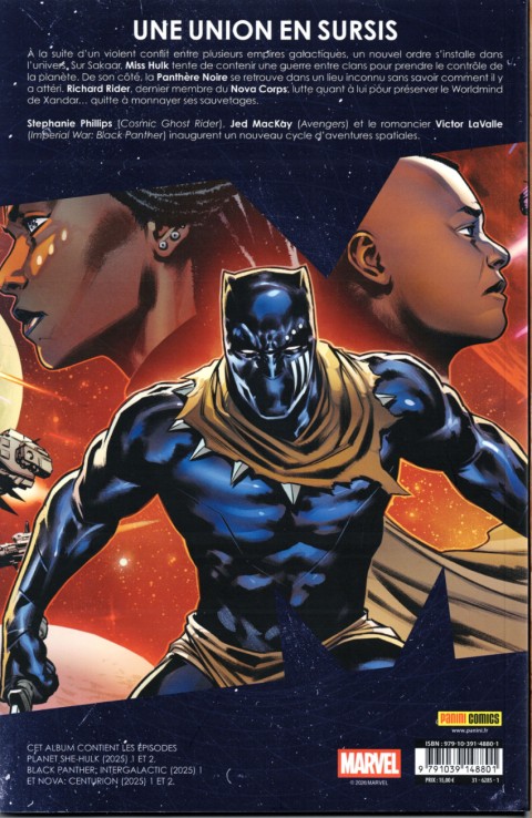 Verso de l'album Marvel Universe 1/4
