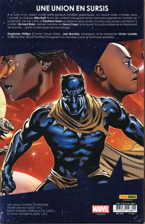Verso de l'album Marvel Universe 1/4