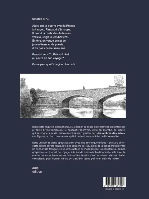 Verso de l'album Les ombres des soirs Une fugue d'Arthur Rimbaud