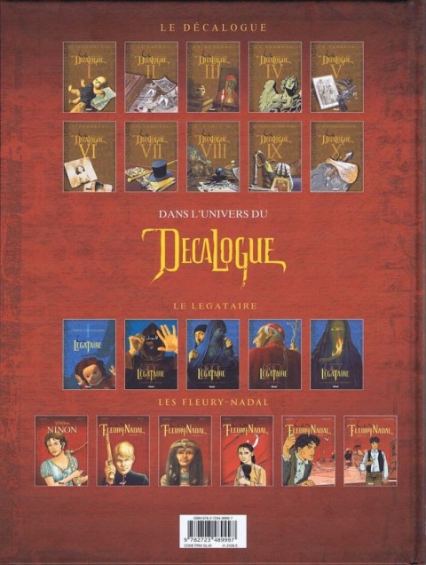 Verso de l'album Le Décalogue - Les Fleury-Nadal Tome 6 Missak 2/2