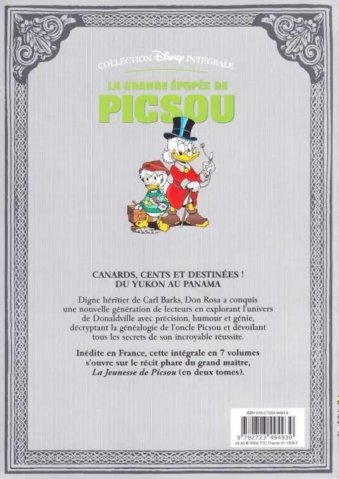 Verso de l'album La Grande Épopée de Picsou Tome II La Jeunesse de Picsou 2/2