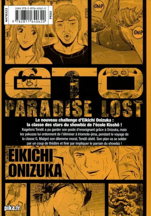Verso de l'album GTO - Paradise Lost 9